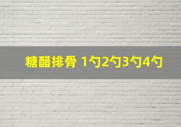 糖醋排骨 1勺2勺3勺4勺